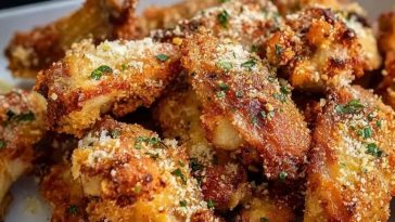 Air Fryer Parmesan Crusted Chicken Wings