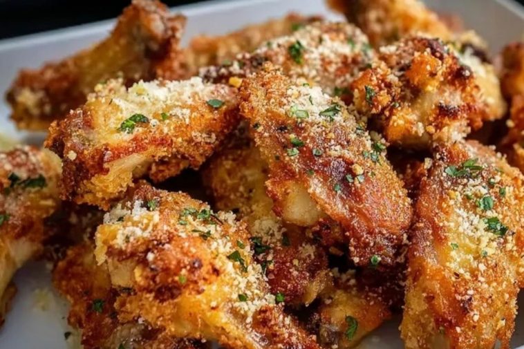 Air Fryer Parmesan Crusted Chicken Wings