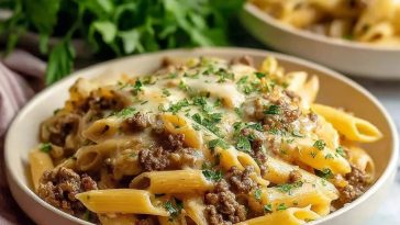 Best Cheesy Ground Beef Pasta