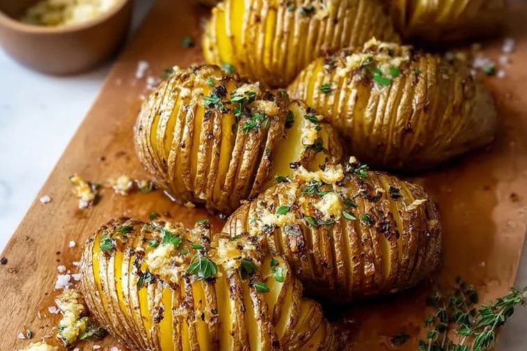 Best Garlic Butter Hasselback Potatoes