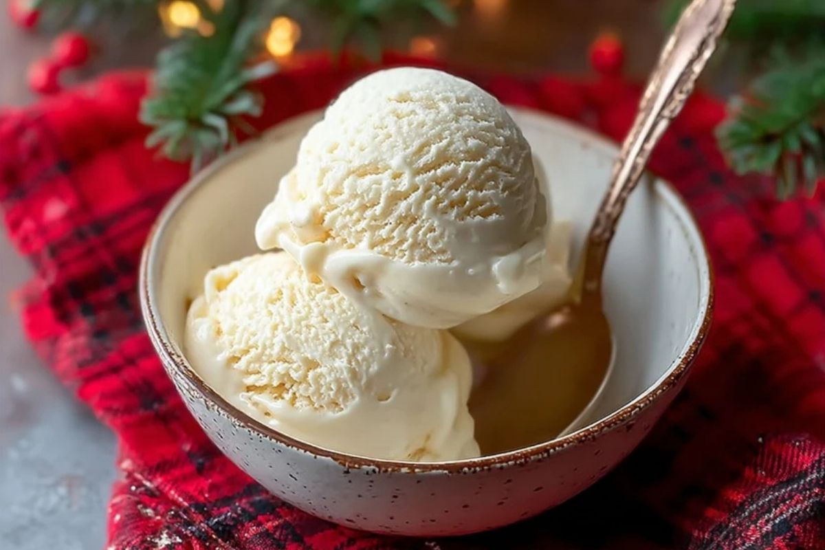 Boozy Eggnog Ice Cream
