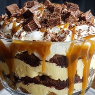 Caramel Cheesecake Brownie Trifle Delight