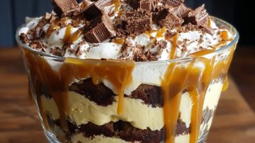 Caramel Cheesecake Brownie Trifle Delight