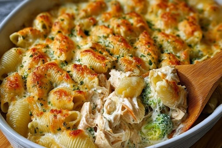 Cheesy Chicken Shells — The Ultimate Creamy, Comforting Pasta Bake