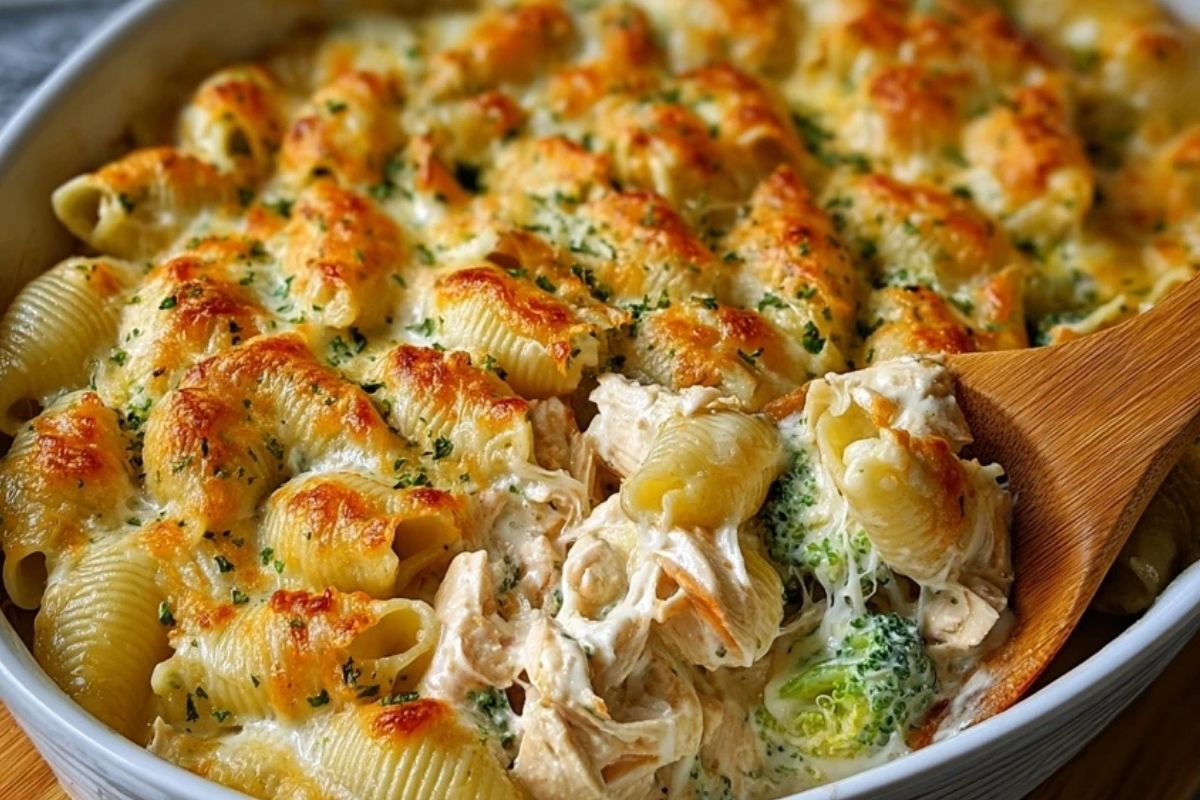 Cheesy Chicken Shells — The Ultimate Creamy, Comforting Pasta Bake