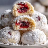 Cherry Snowball Cookies