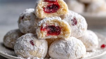 Cherry Snowball Cookies