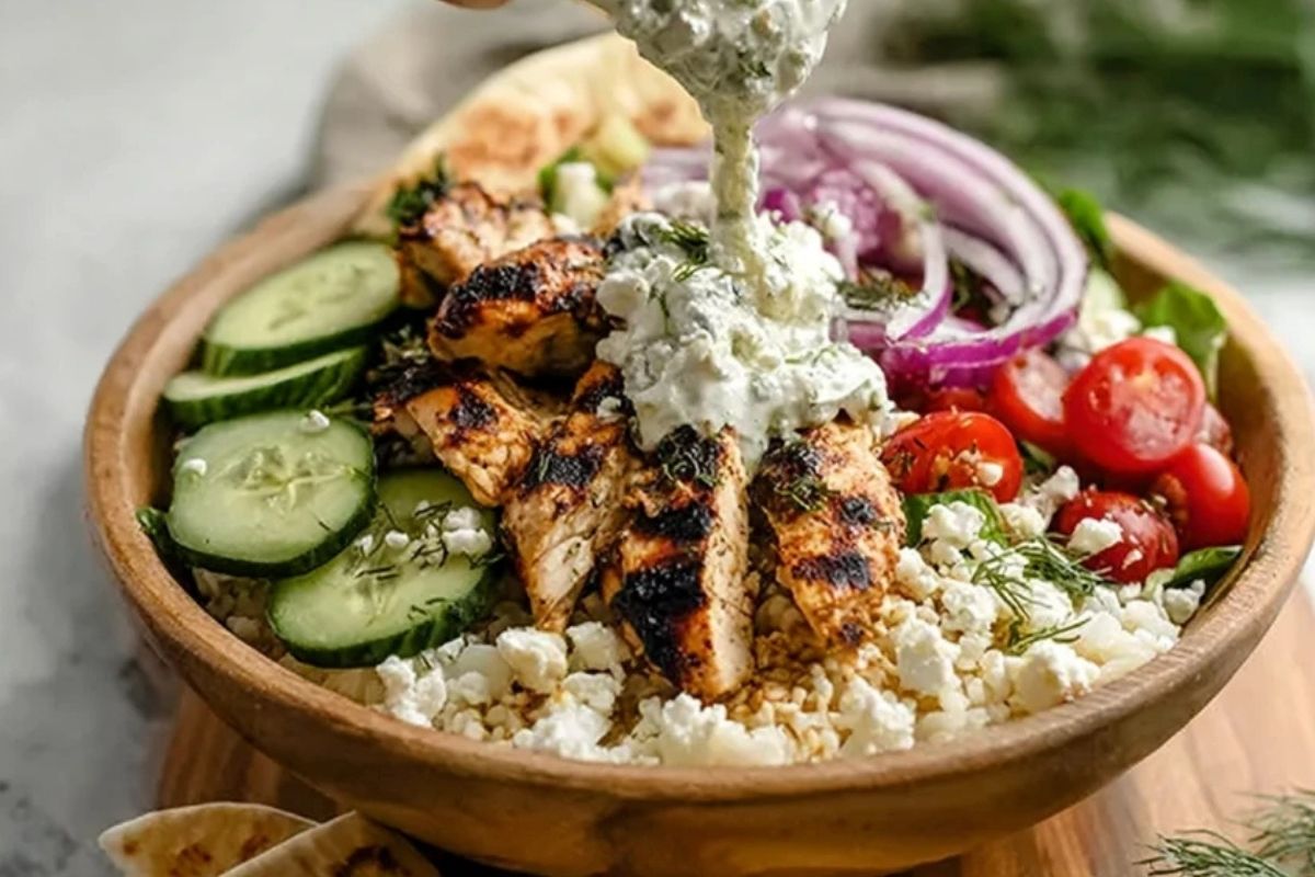 Classic Greek Chicken Gyro Bowls