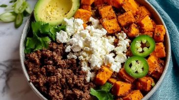 Cottage Cheese Ground Beef And Sweet Potato Bowls
