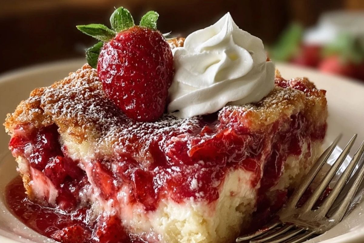 Donna Wood Strawberry Cheesecake Dump Cake