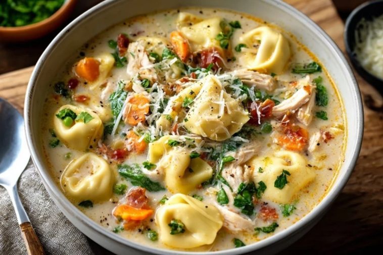 Easy One-Pot Chicken Tortellini Soup