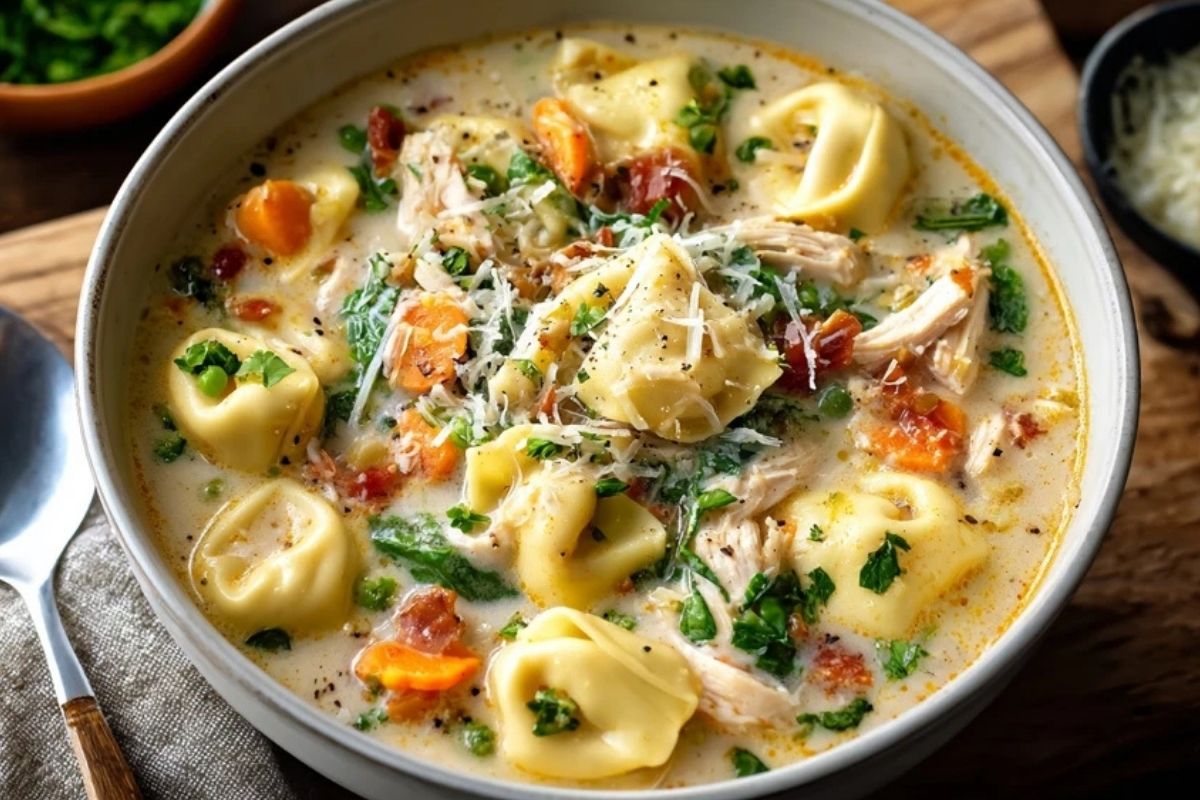 Easy One-Pot Chicken Tortellini Soup