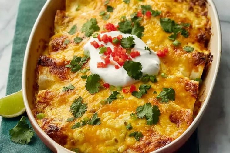 Loaded Beef Enchiladas With Cheese Sauce
