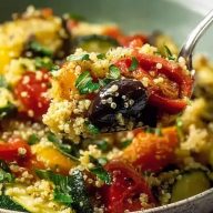 Mediterranean Quinoa Salad With Roasted Vegetables