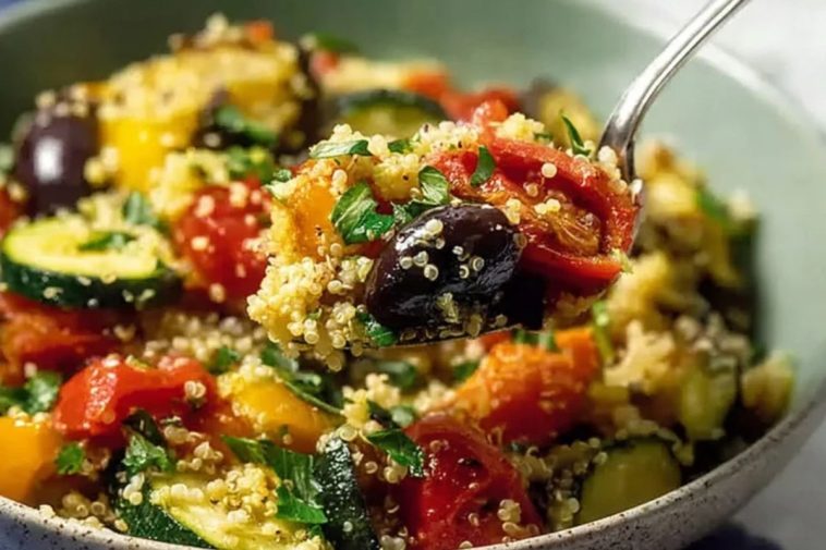 Mediterranean Quinoa Salad With Roasted Vegetables