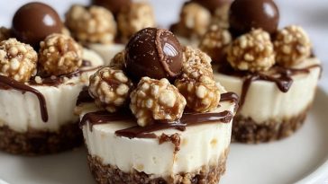 Mini No-Bake Malteser Cheesecakes