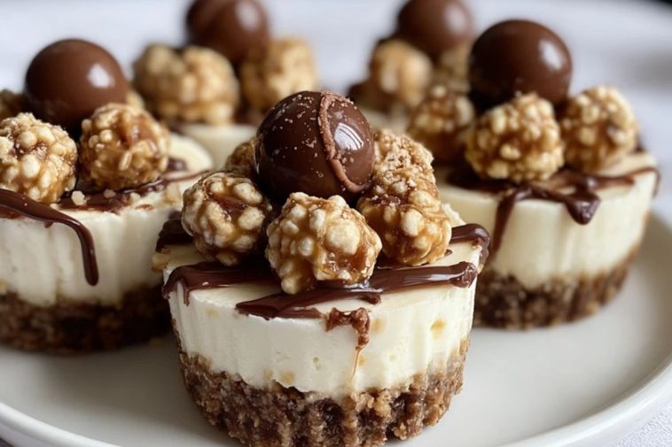 Mini No-Bake Malteser Cheesecakes
