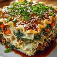 Asian Dumpling Lasagna Soy