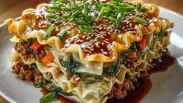 Asian Dumpling Lasagna Soy