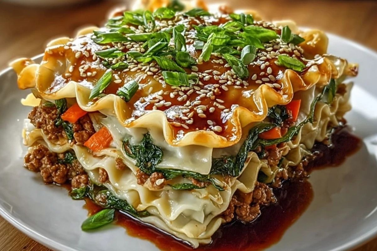 Asian Dumpling Lasagna Soy