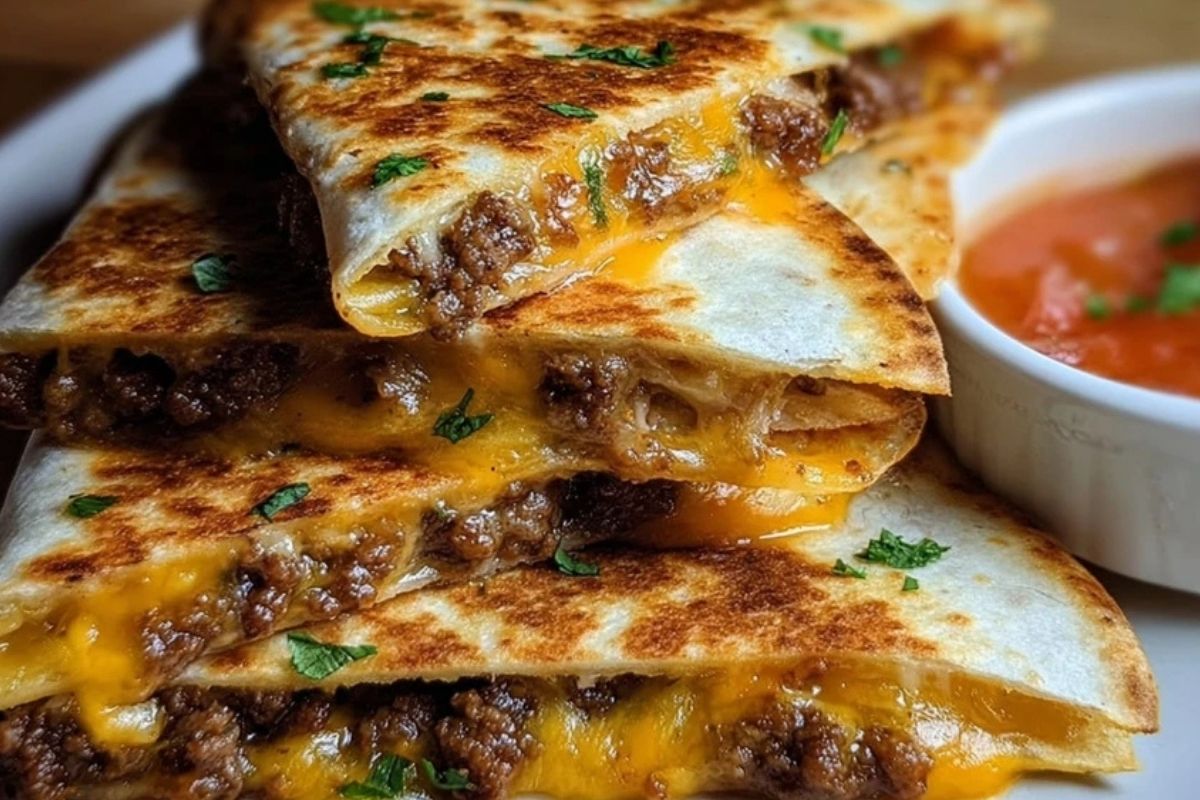 Cowboy Butter Smashed Beef Tortilla Melts