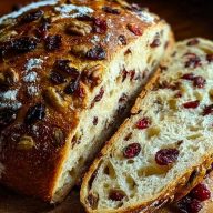 Cranberry Raisin Walnut Cinnamon Artisan Bread