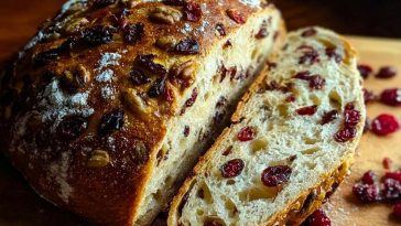 Cranberry Raisin Walnut Cinnamon Artisan Bread