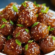 Crockpot Honey Garlic Meatballs