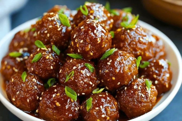 Crockpot Honey Garlic Meatballs