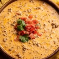 Crockpot Rotel Dip With Ground Beef