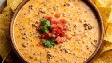 Crockpot Rotel Dip With Ground Beef