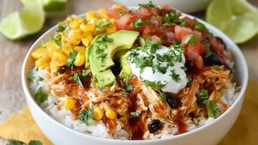 Easy Chicken Taco Rice Bowls