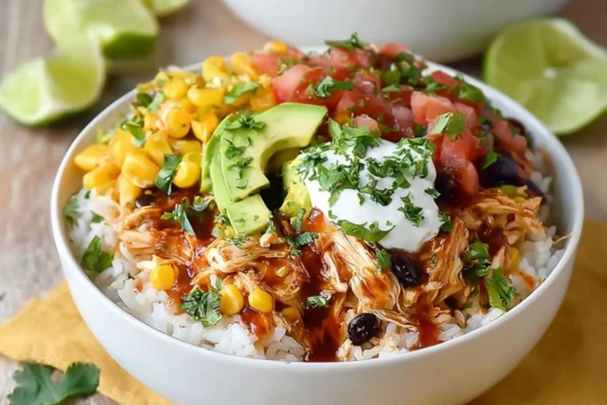 Easy Chicken Taco Rice Bowls