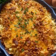 Easy Rotisserie Chicken Hash Brown Casserole