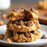 Flourless Peanut Butter Chickpea Cookies