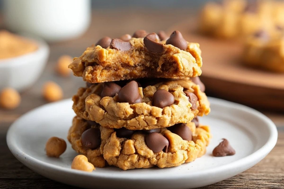 Flourless Peanut Butter Chickpea Cookies