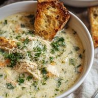 Garlic Parmesan Chicken Soup