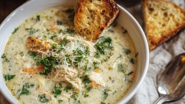 Garlic Parmesan Chicken Soup