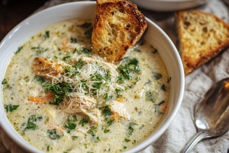 Garlic Parmesan Chicken Soup