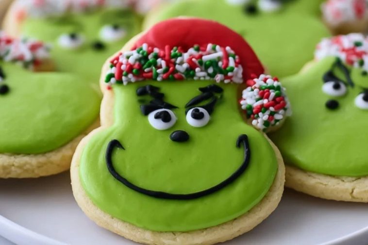 Grinch Cookies Decorated