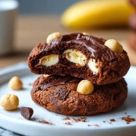 Healthy High Protein Cocoa Chickpea Cookies with Banana