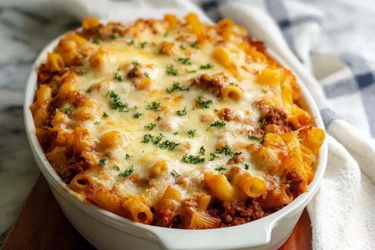 Homemade Baked Ziti With Ground Beef And Cream Cheese