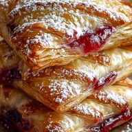 Homemade Cherry Puff Turnovers