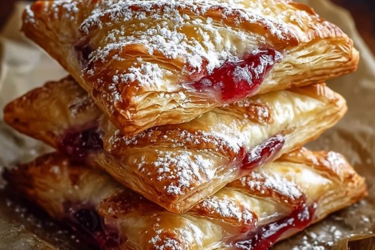 Homemade Cherry Puff Turnovers