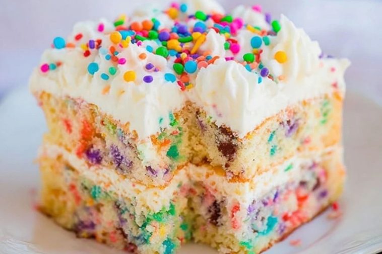 Homemade Funfetti Inspired Easter Cake