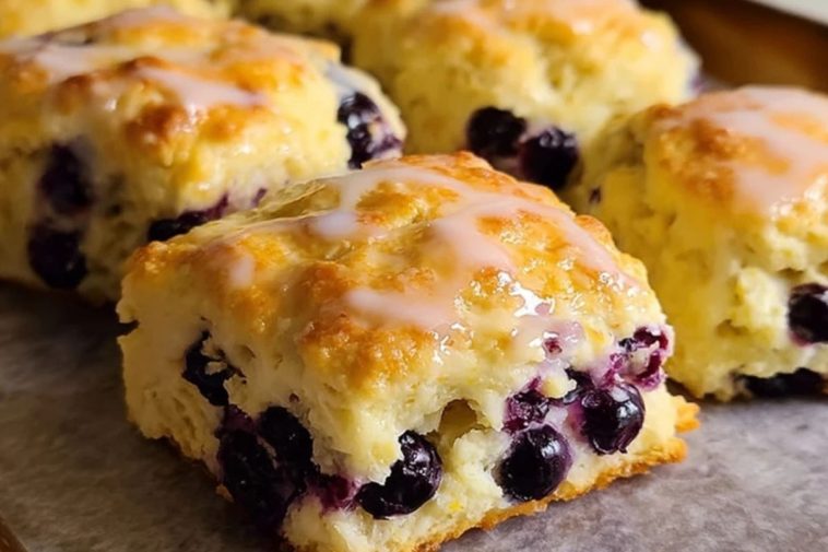Lemon Blueberry Butter Swim Biscuits