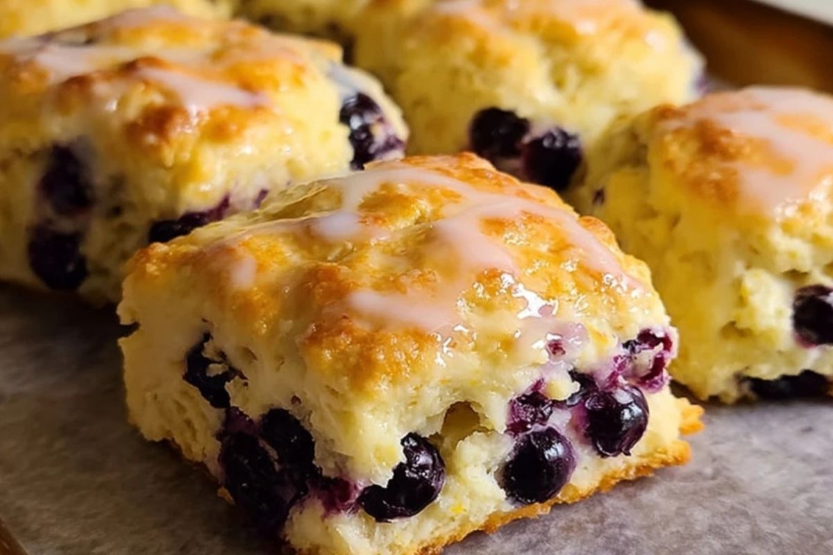 Lemon Blueberry Butter Swim Biscuits