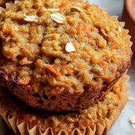Moist Blender Oatmeal Carrot Apple Muffins