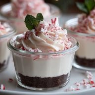 Peppermint Cheesecake Mousse Cups