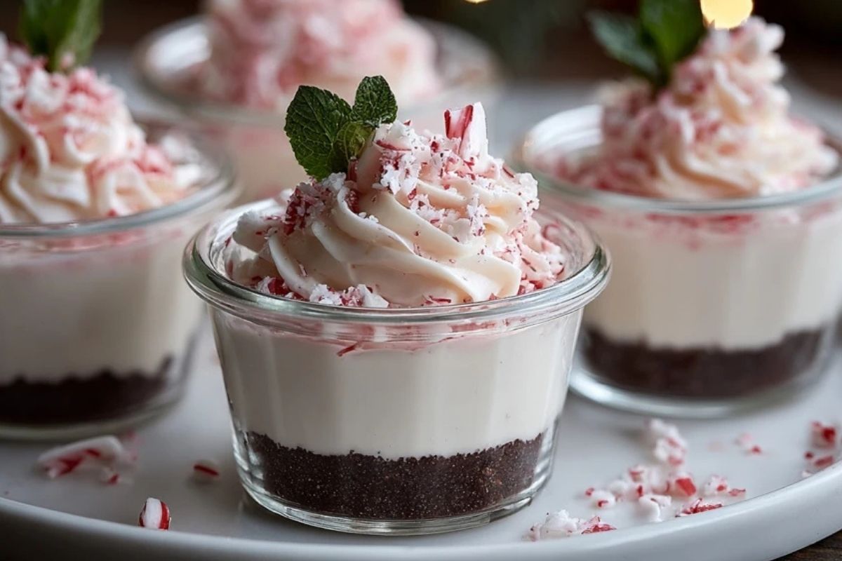 Peppermint Cheesecake Mousse Cups